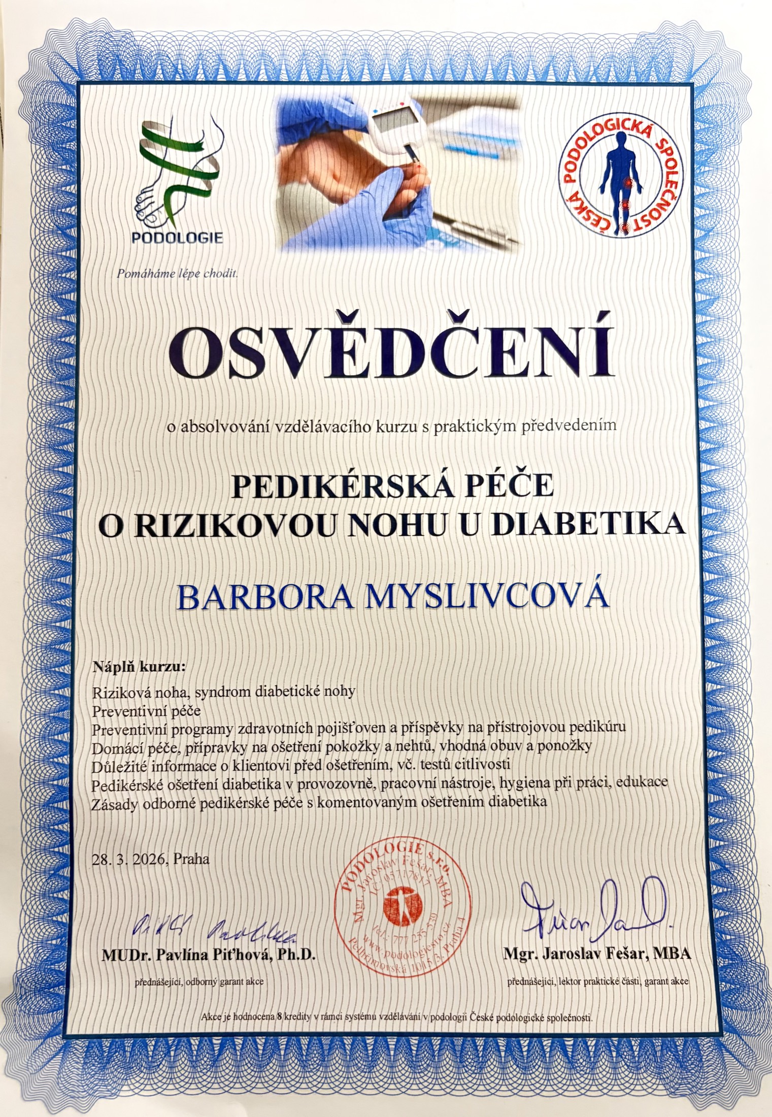 Certifikát 8
